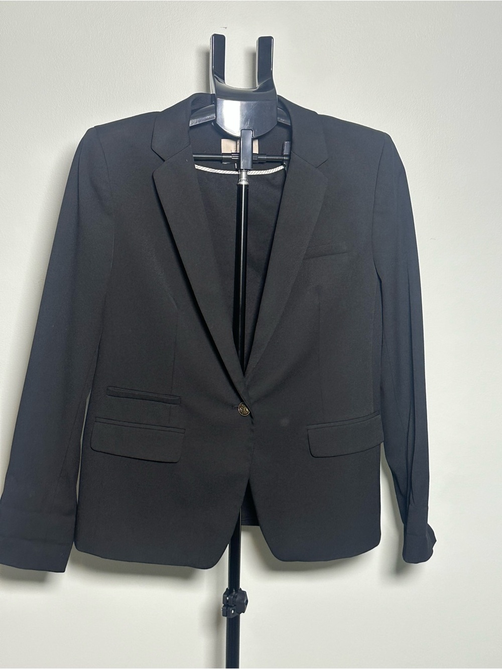 LOFT Women’s Black One Button Blazer Size 10 Stretch Career Work Jacket